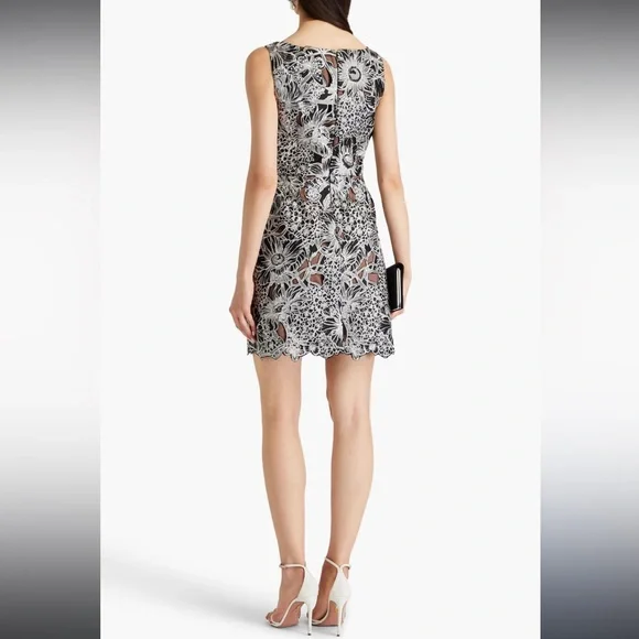 NWT MARCHESA NOTTE Guipure lace mini dress 6 - Picture 4 of 11
